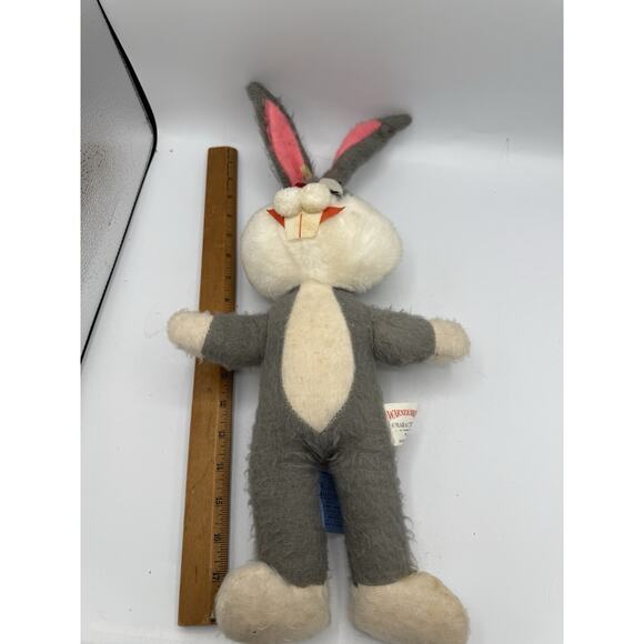Vintage 1971 Warner Bros Bugs Bunny Plush 18” Mighty Star Gray White Rabbit - Picture 6 of 6